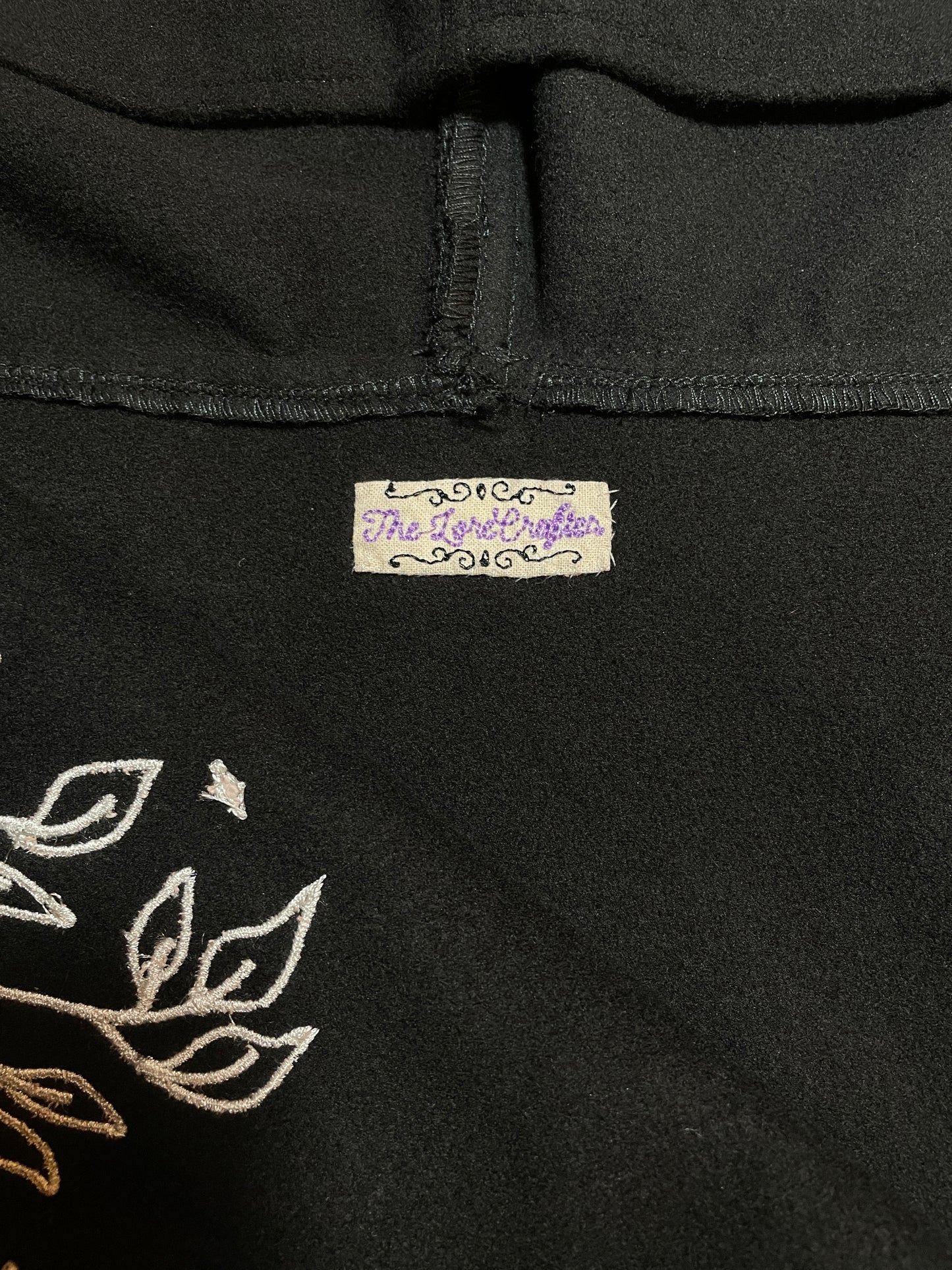 Celestial Black Felted Capelet in Silver