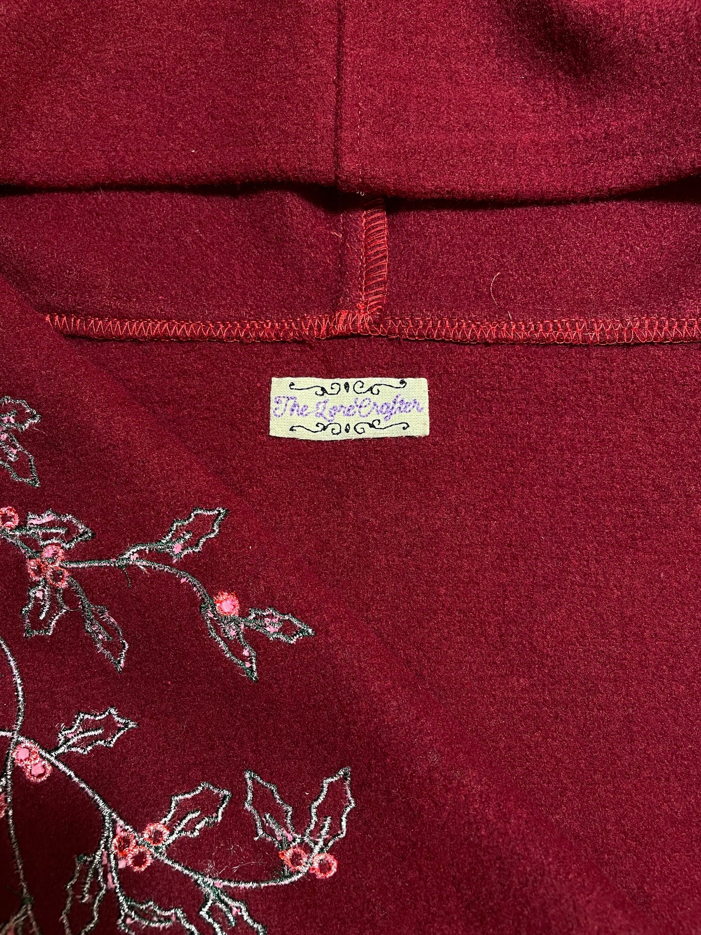 Holly King Red Wool Capelet