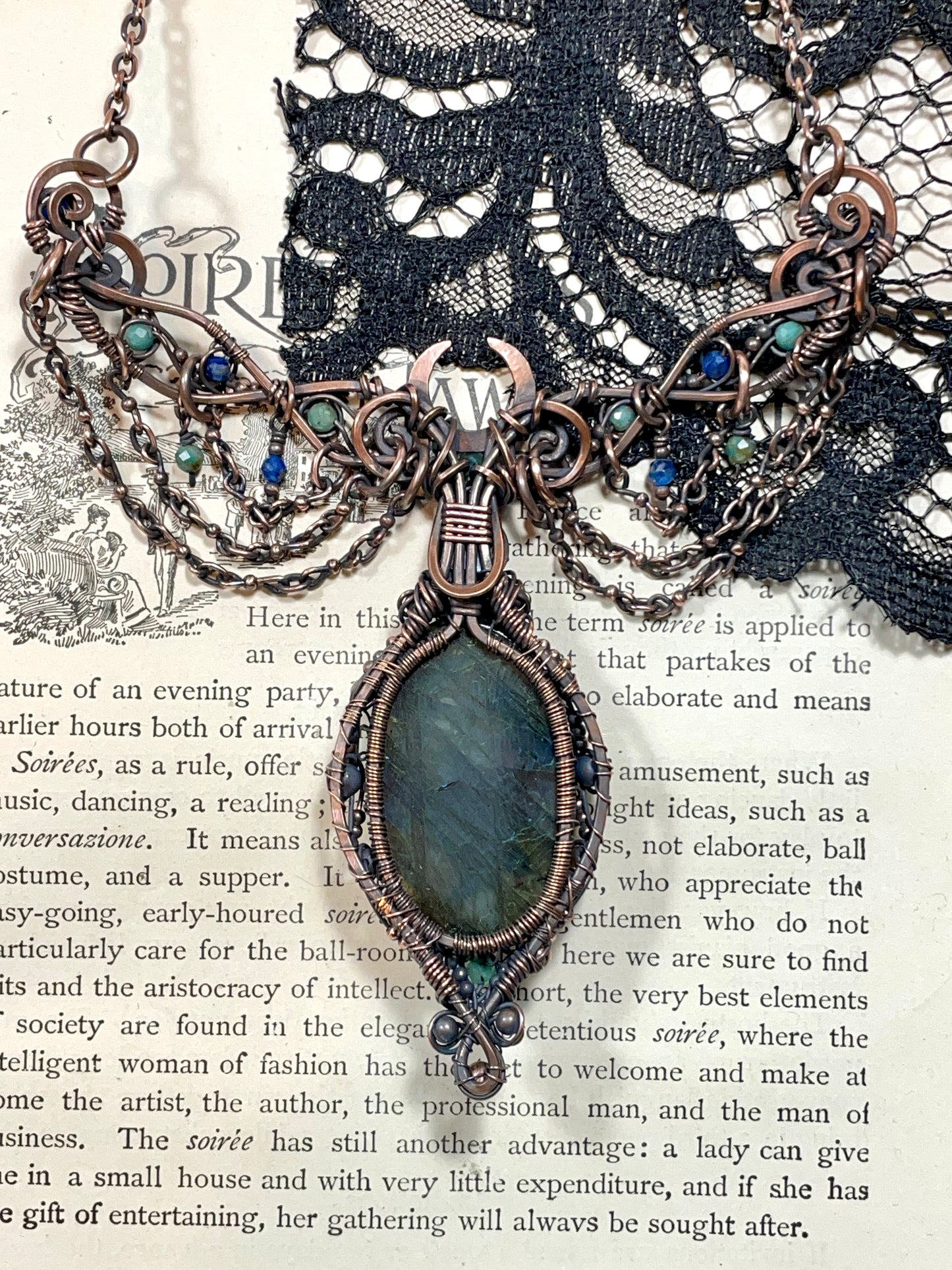 Labradorite Tree of Life Collar in Copper