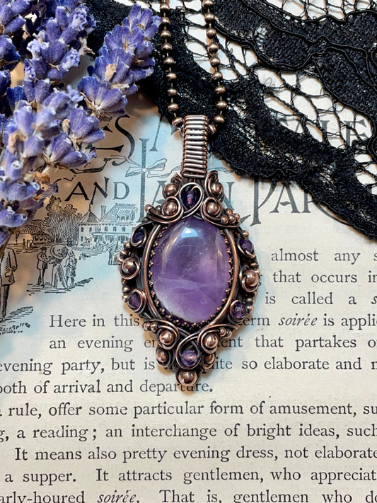 Amethyst (Thunder Bay, Ontario Amethyst) in Copper