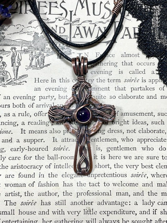Amethyst Celtic Cross Pendant