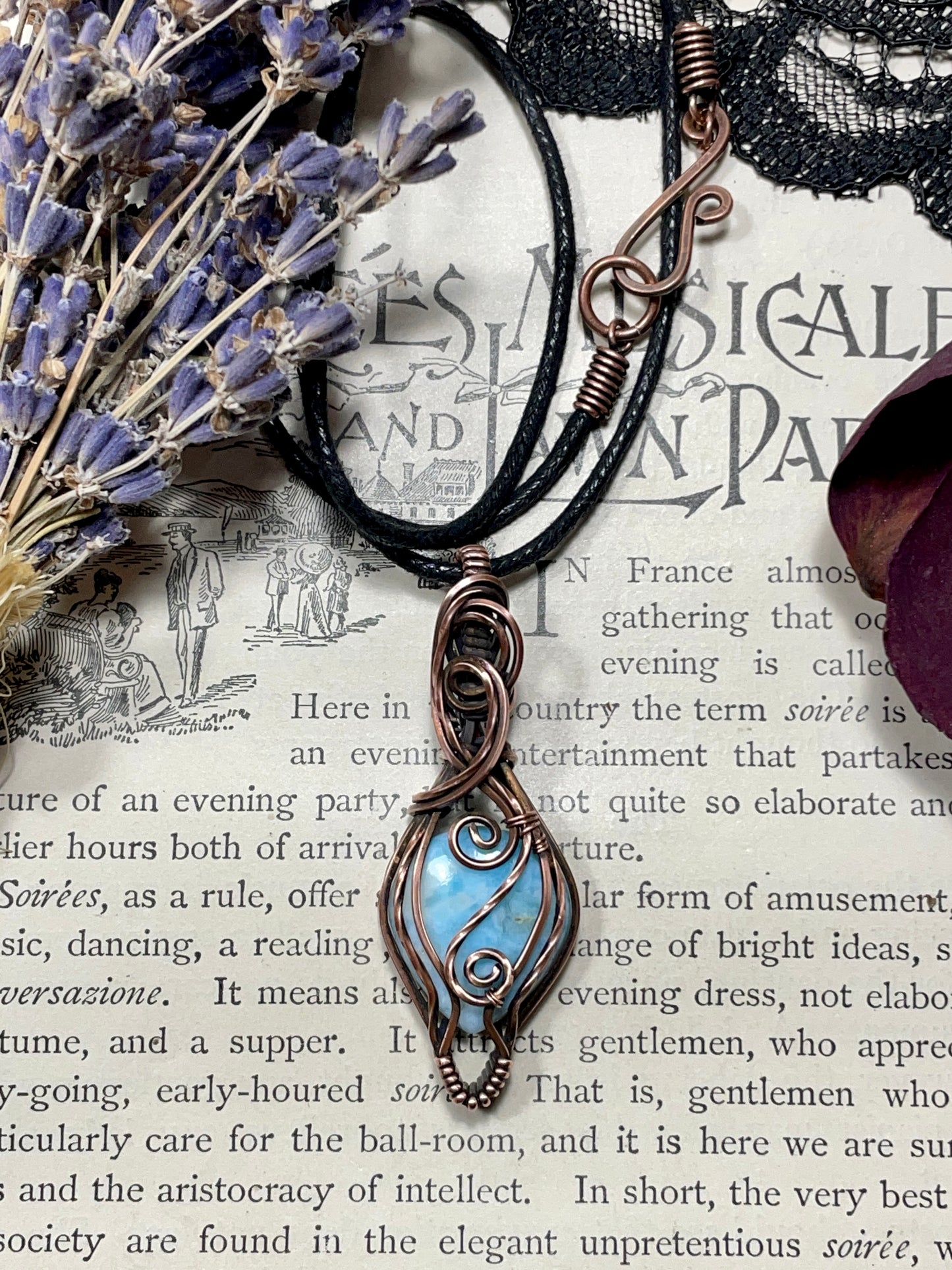 Larimar Pendant in Copper