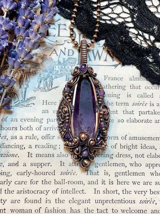 Amethyst (Tutu Amethyst) Pendant in Copper