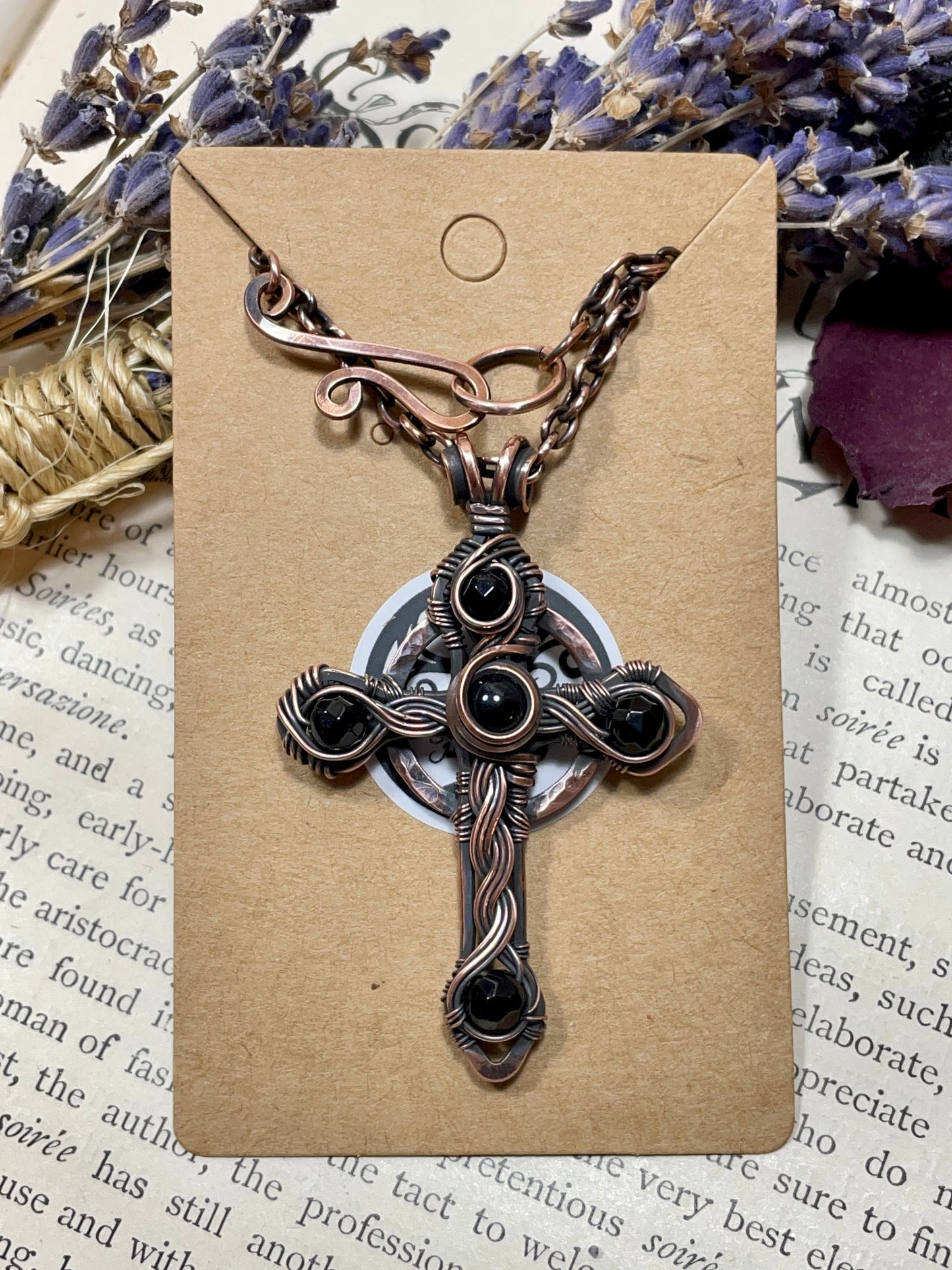 Onyx Celtic Cross Pendant