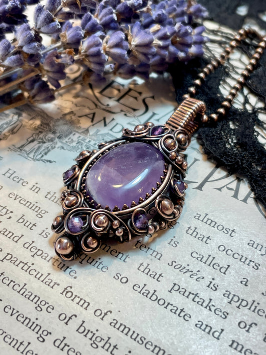 Amethyst (Thunder Bay, Ontario Amethyst) in Copper
