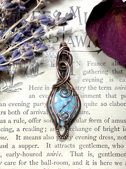Larimar Pendant in Copper