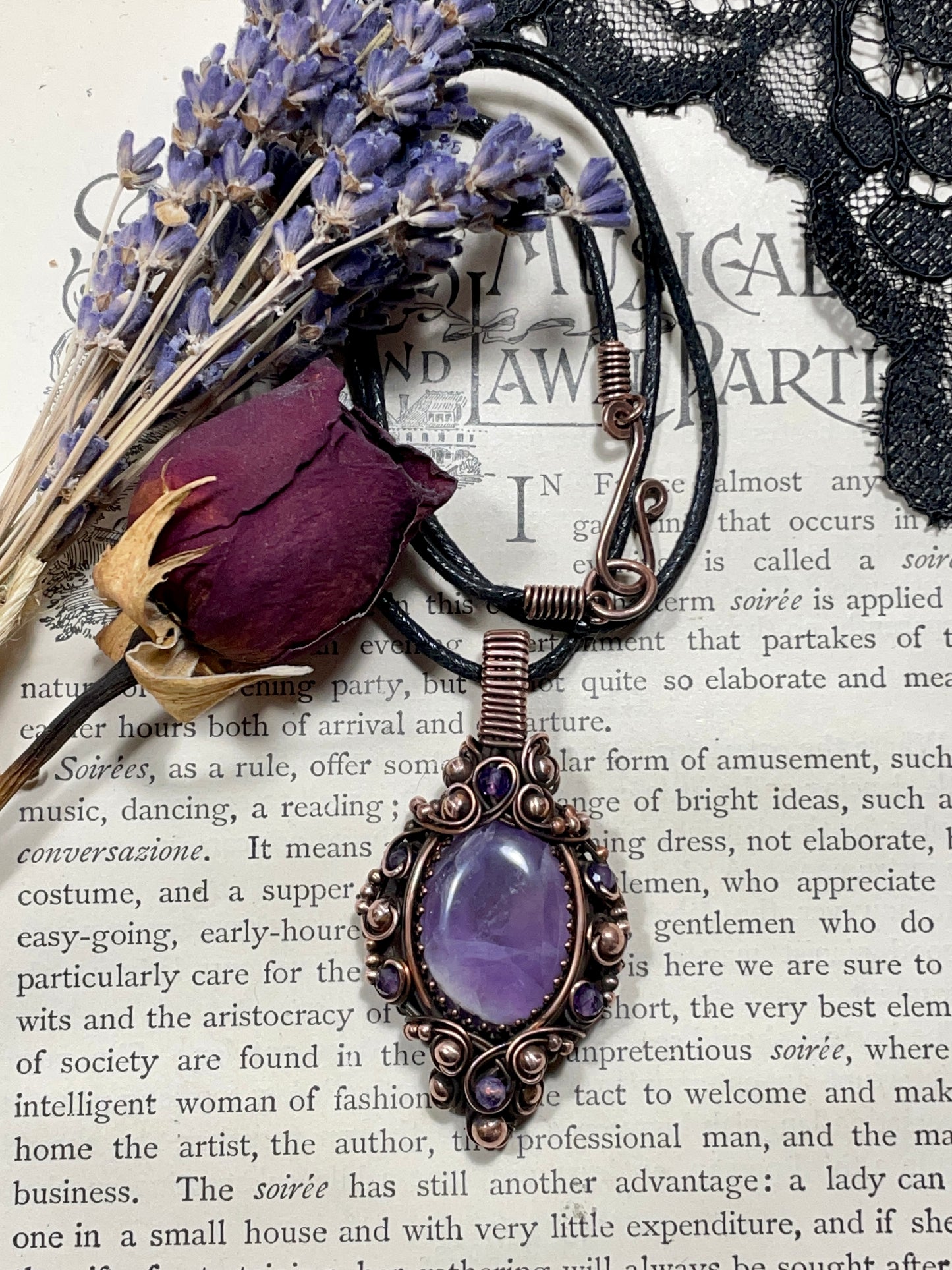 Amethyst (Thunder Bay, Ontario Amethyst) in Copper