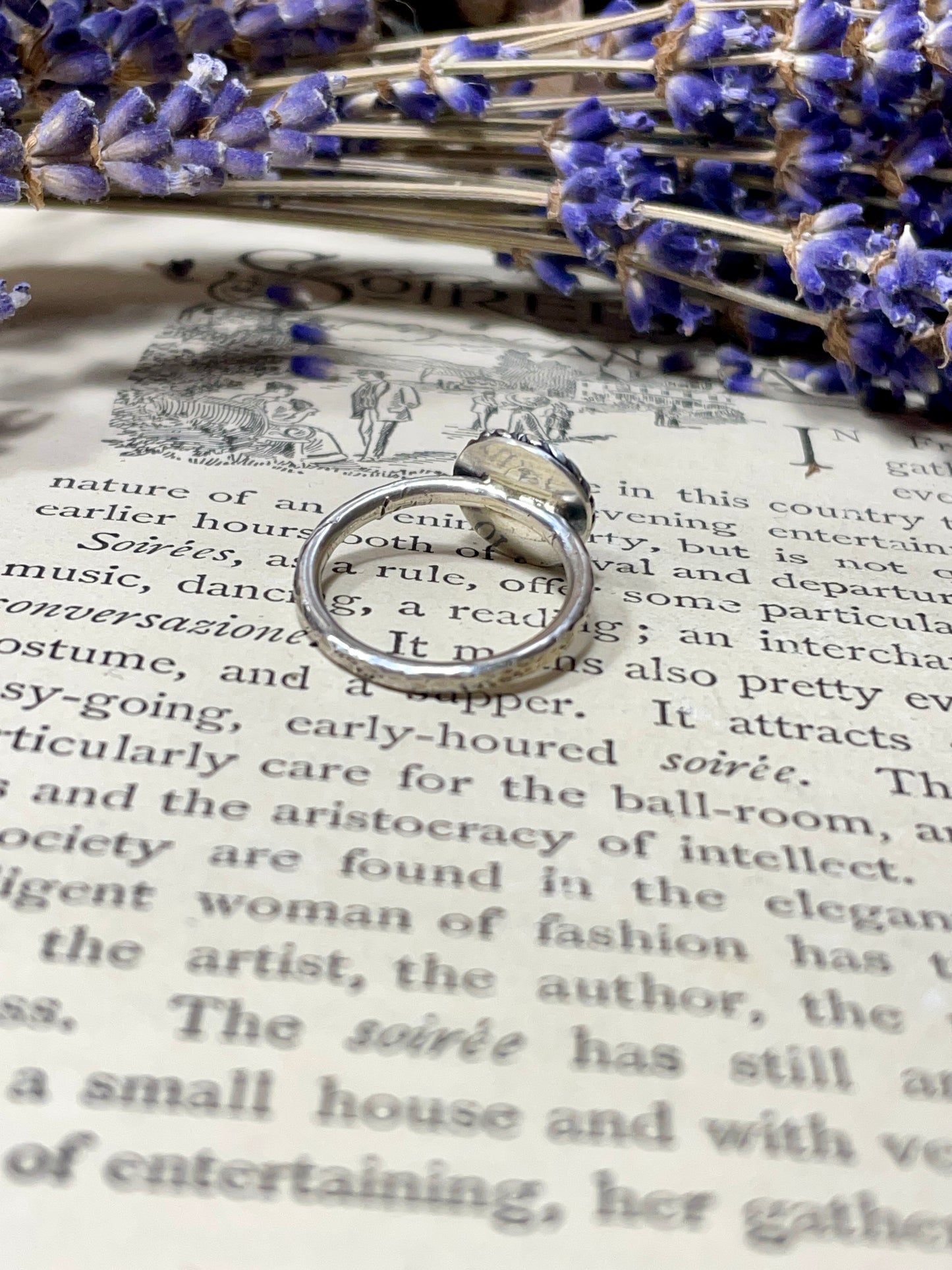 Rainbow Moonstone Sterling Silver Ring Size 5.5