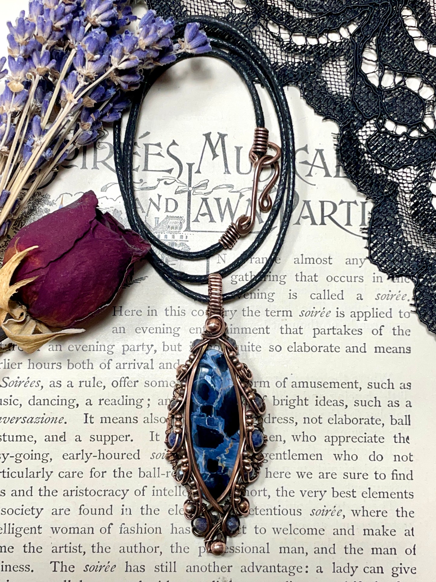 Pietersite Pendant in Copper