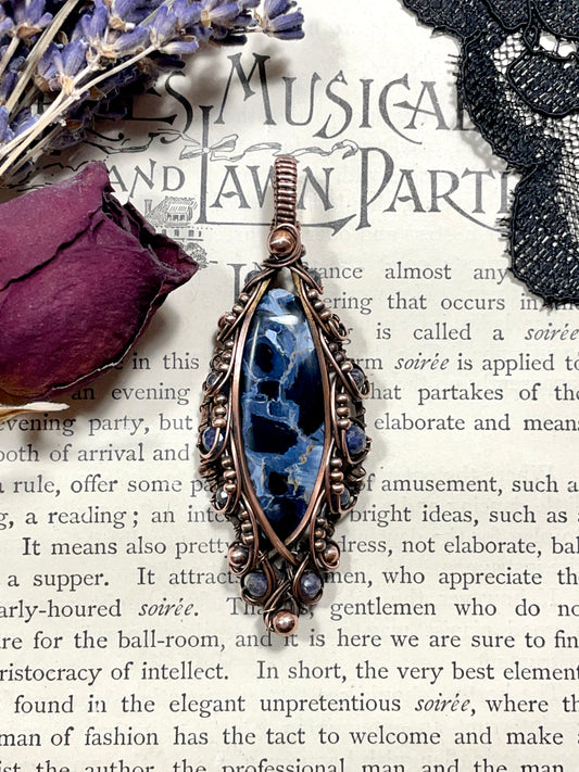 Pietersite Pendant in Copper