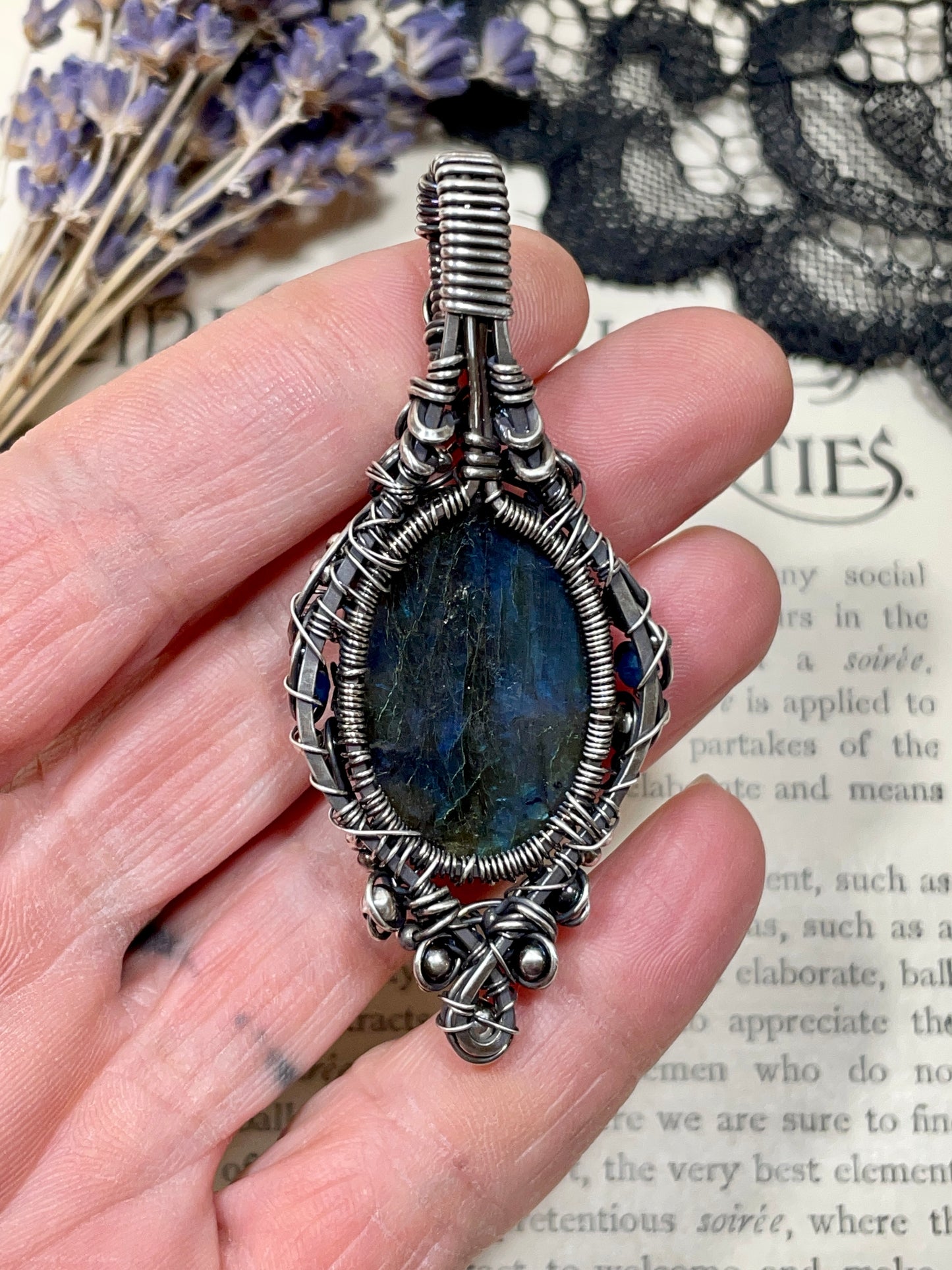 Labradorite Tree of Life Pendant in Sterling Silver