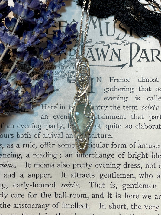 Aquamarine Pendant in Sterling Silver