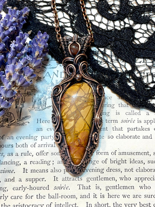 Jasper (Cherry Creek Jasper) Pendant in Copper