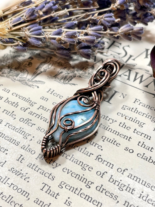 Larimar Pendant in Copper