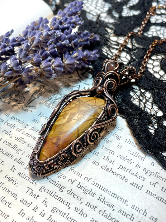 Jasper (Cherry Creek Jasper) Pendant in Copper