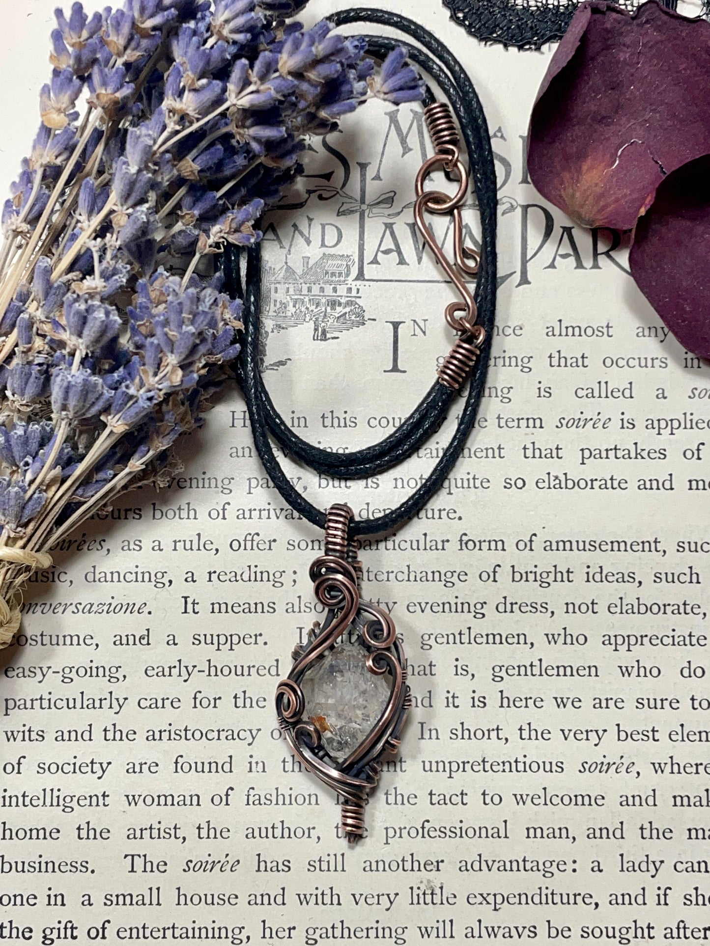 Smokey Quartz Crystal in Copper