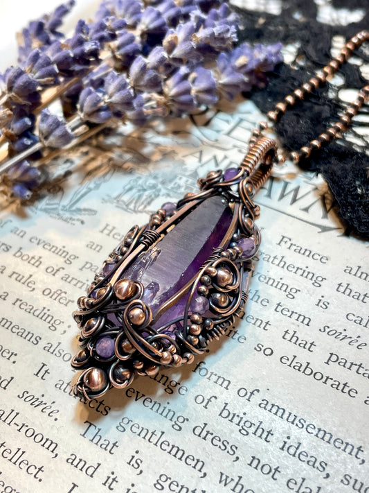 Amethyst (Tutu Amethyst) Pendant in Copper