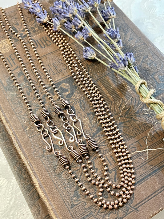 18” 2.4mm Pure Copper Bead Chain