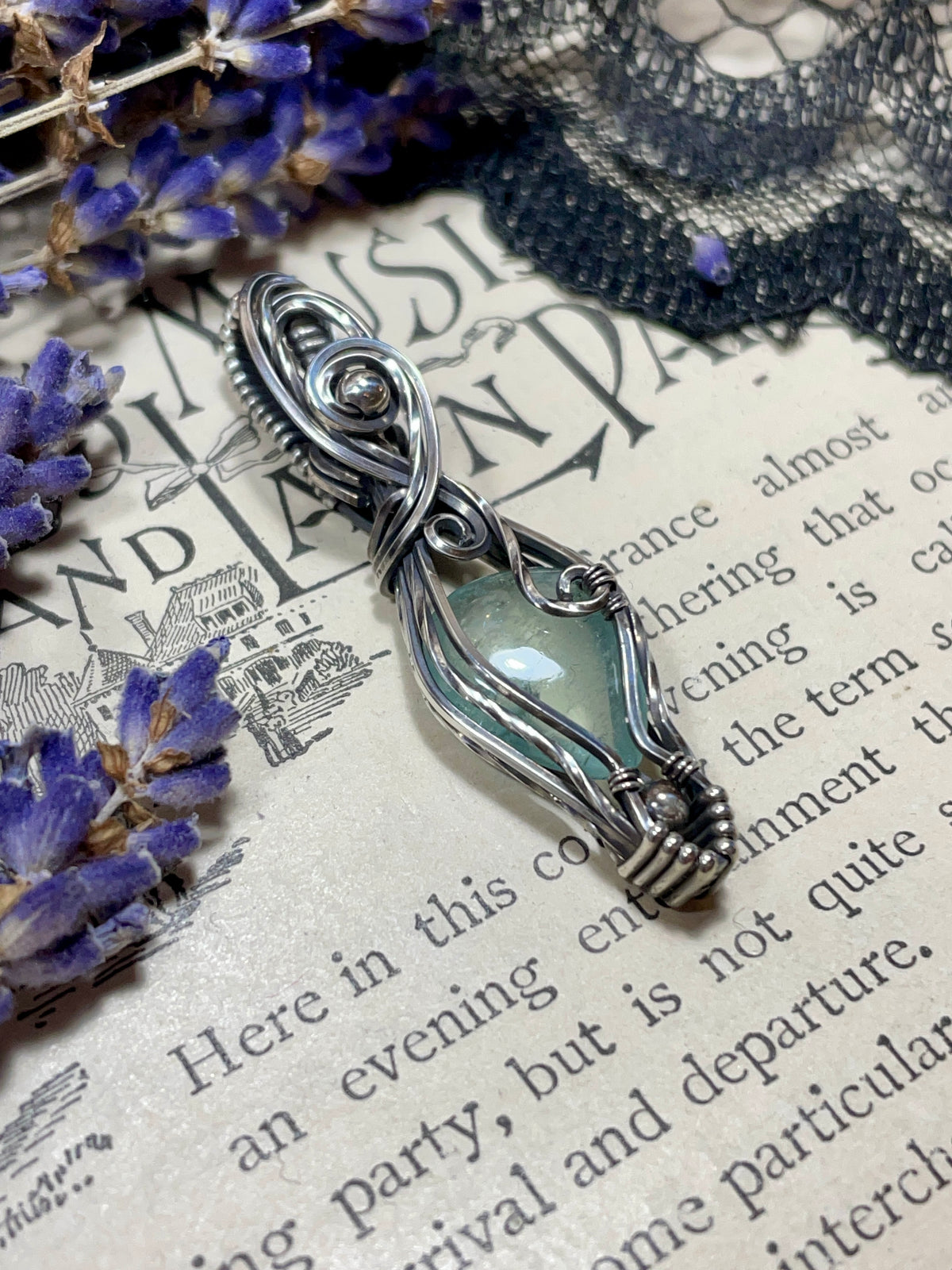 Aquamarine Pendant in Sterling Silver