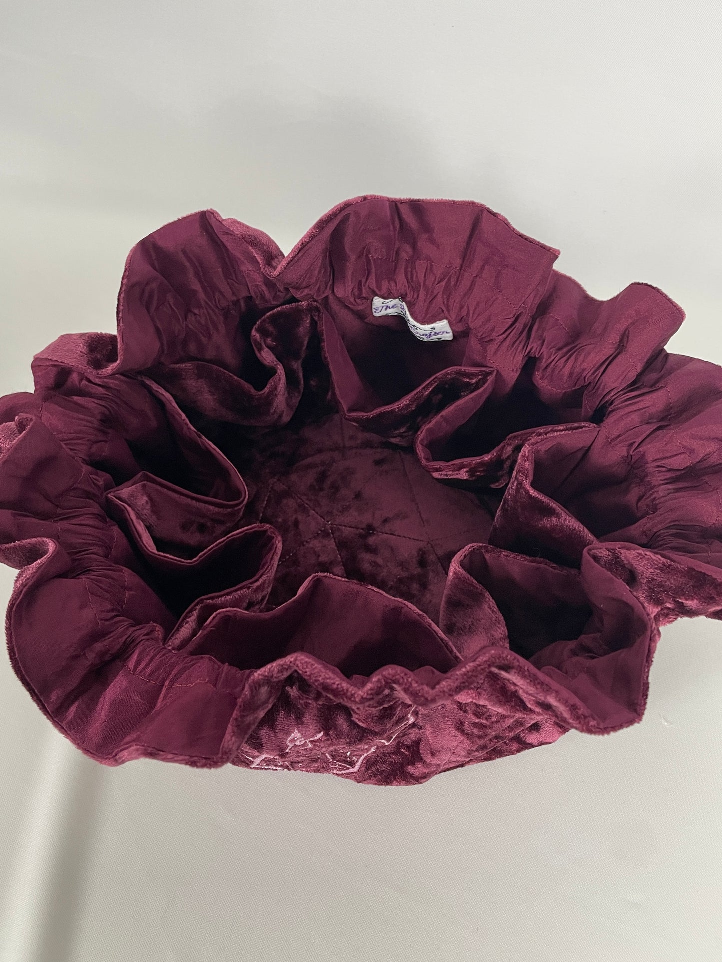 Dusty Rose Embroidered Dragon Dice Bag in Velvet