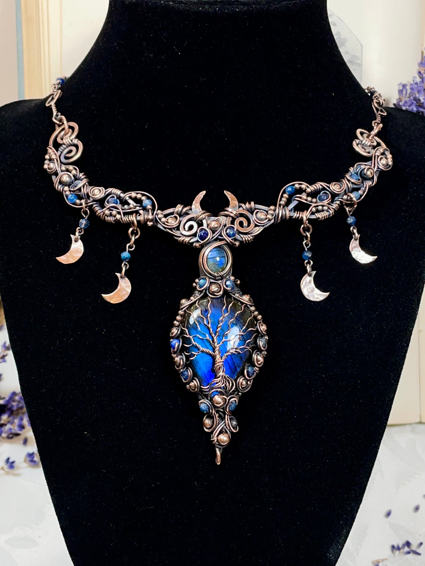 Labradorite Tree of Life Collar in Copper