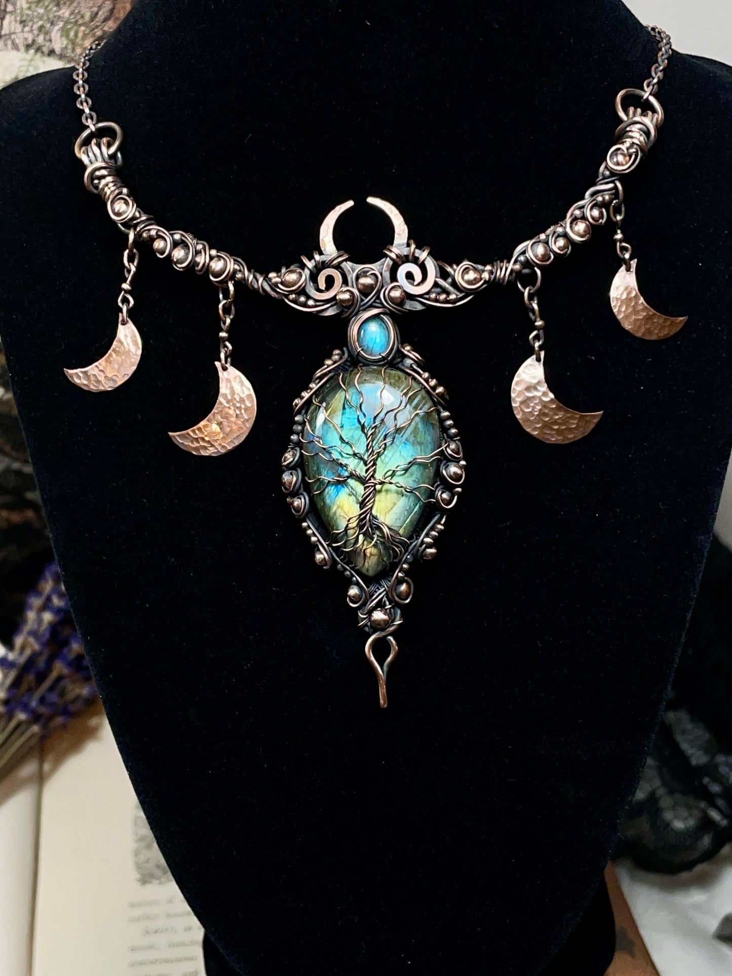 Labradorite Tree of Life Collar in Copper