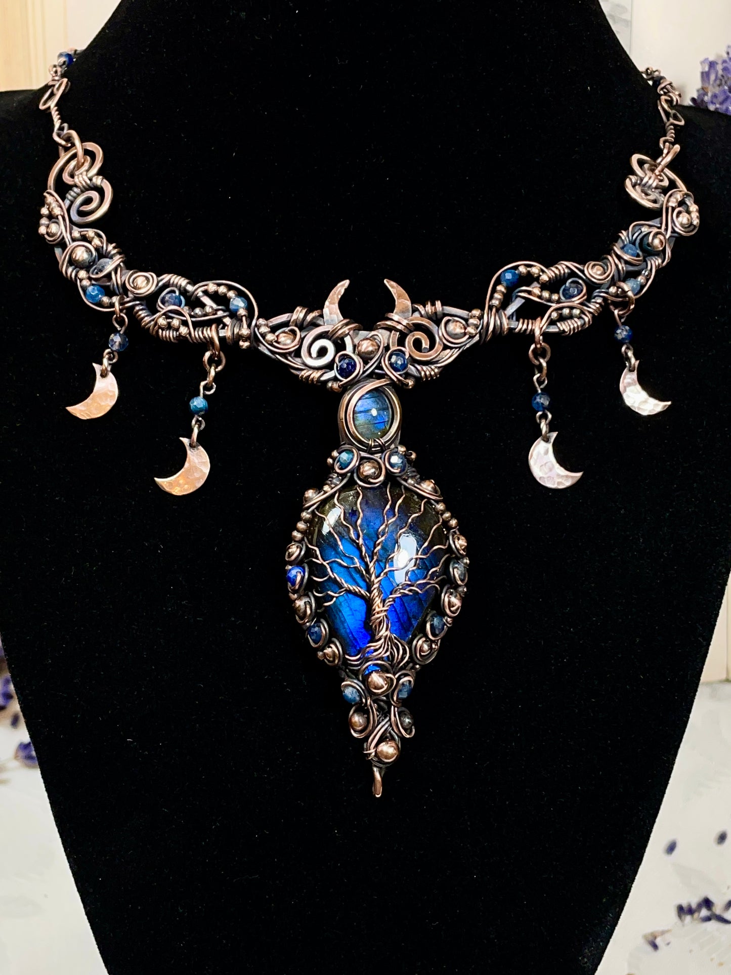 Labradorite Tree of Life Collar in Copper