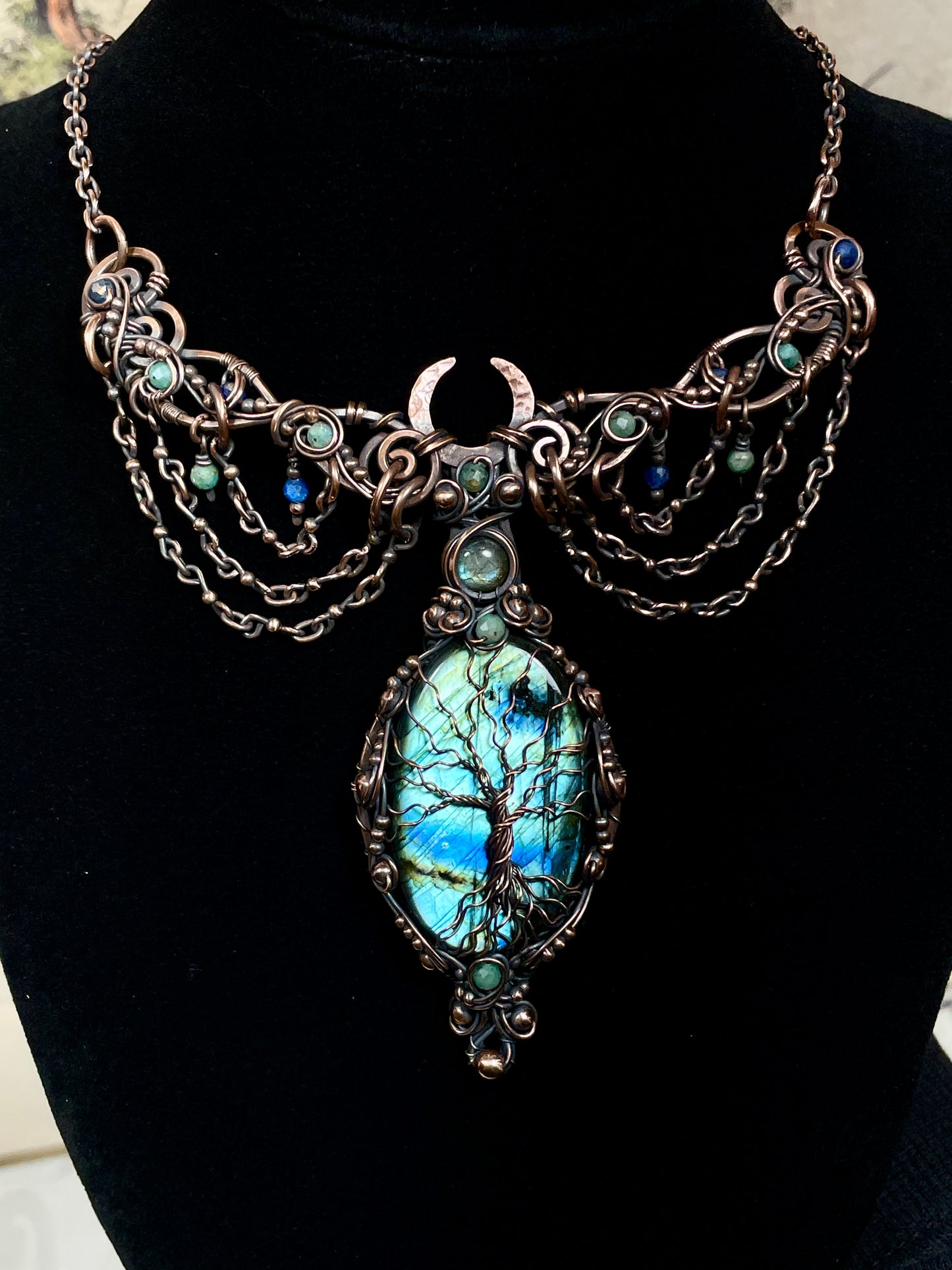 Labradorite Tree of Life Collar in Copper