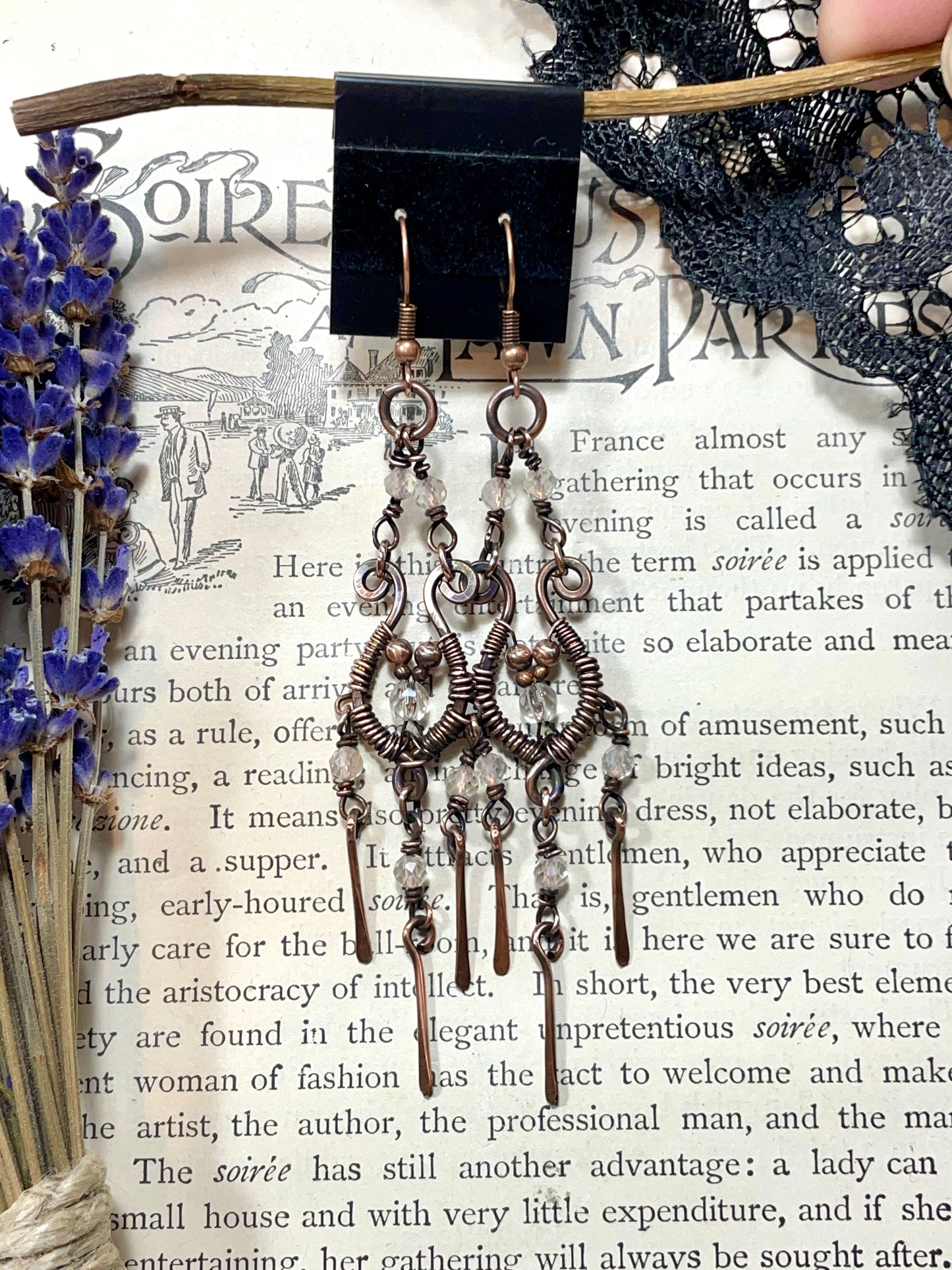 Quartz Earrings in Copper (Copy)