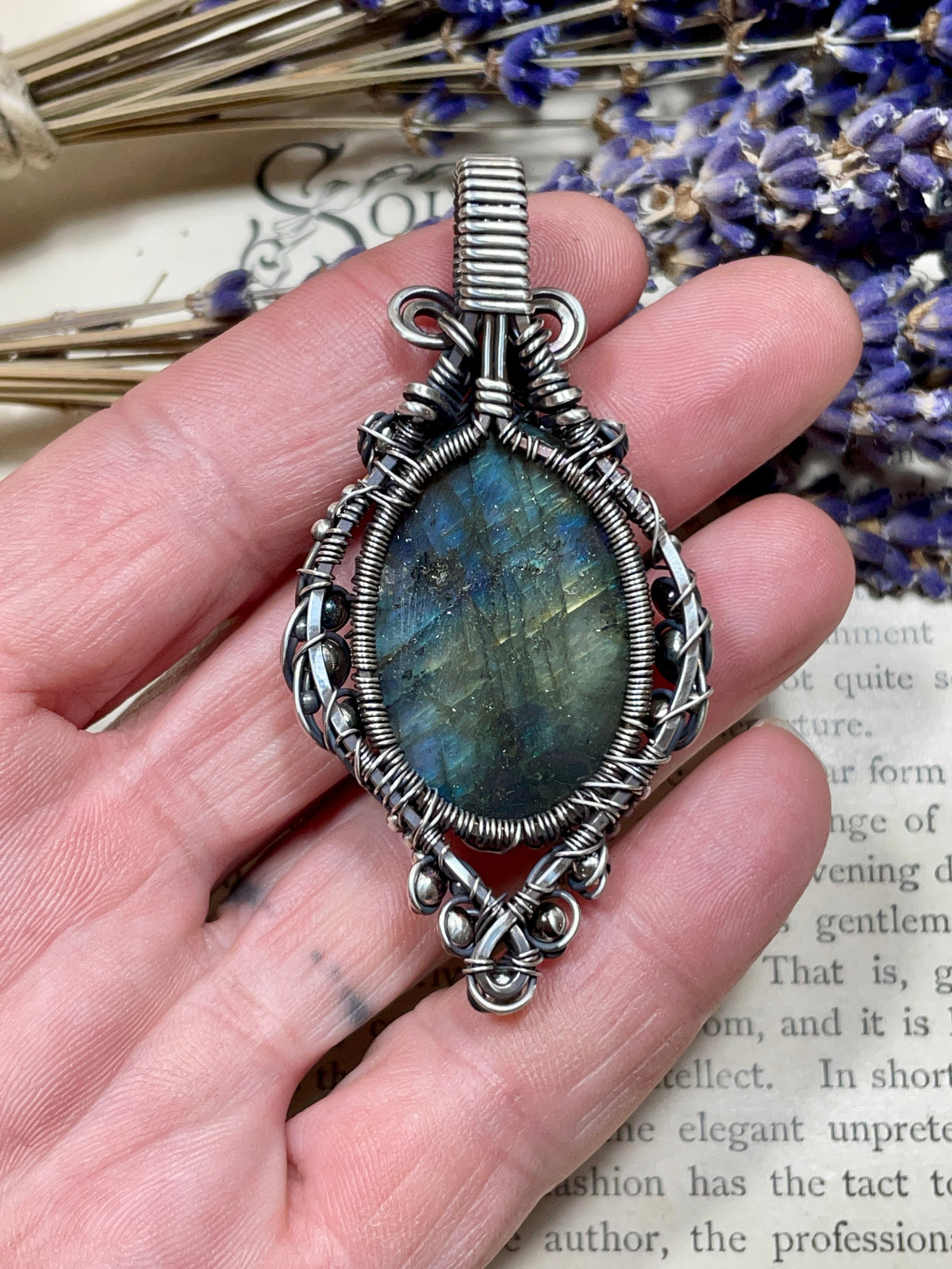 Labradorite Tree of Life Pendant in Sterling Silver