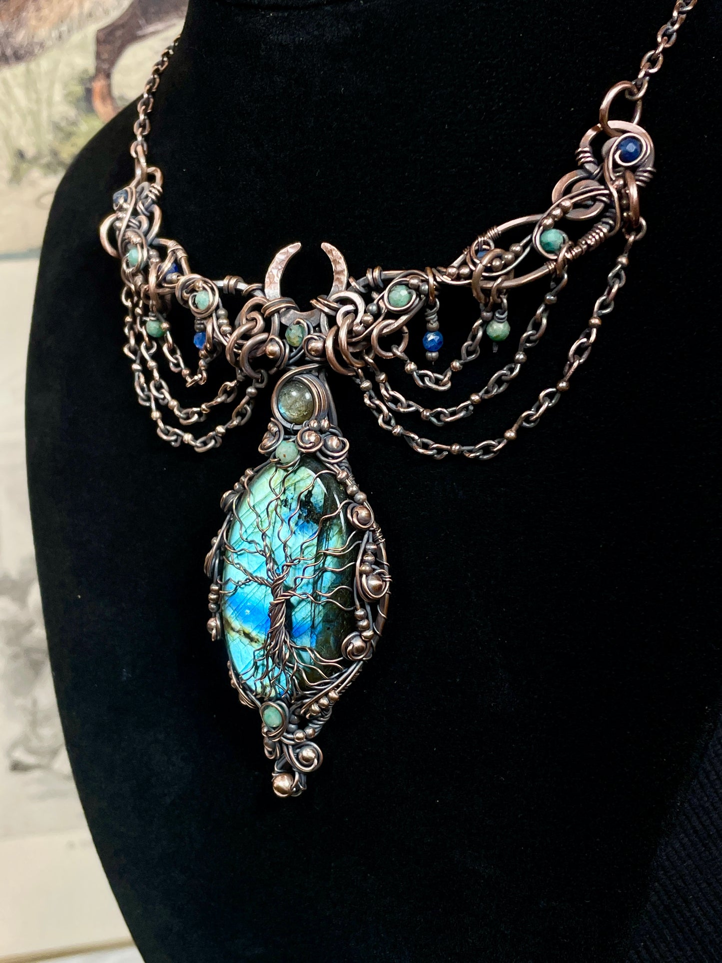 Labradorite Tree of Life Collar in Copper