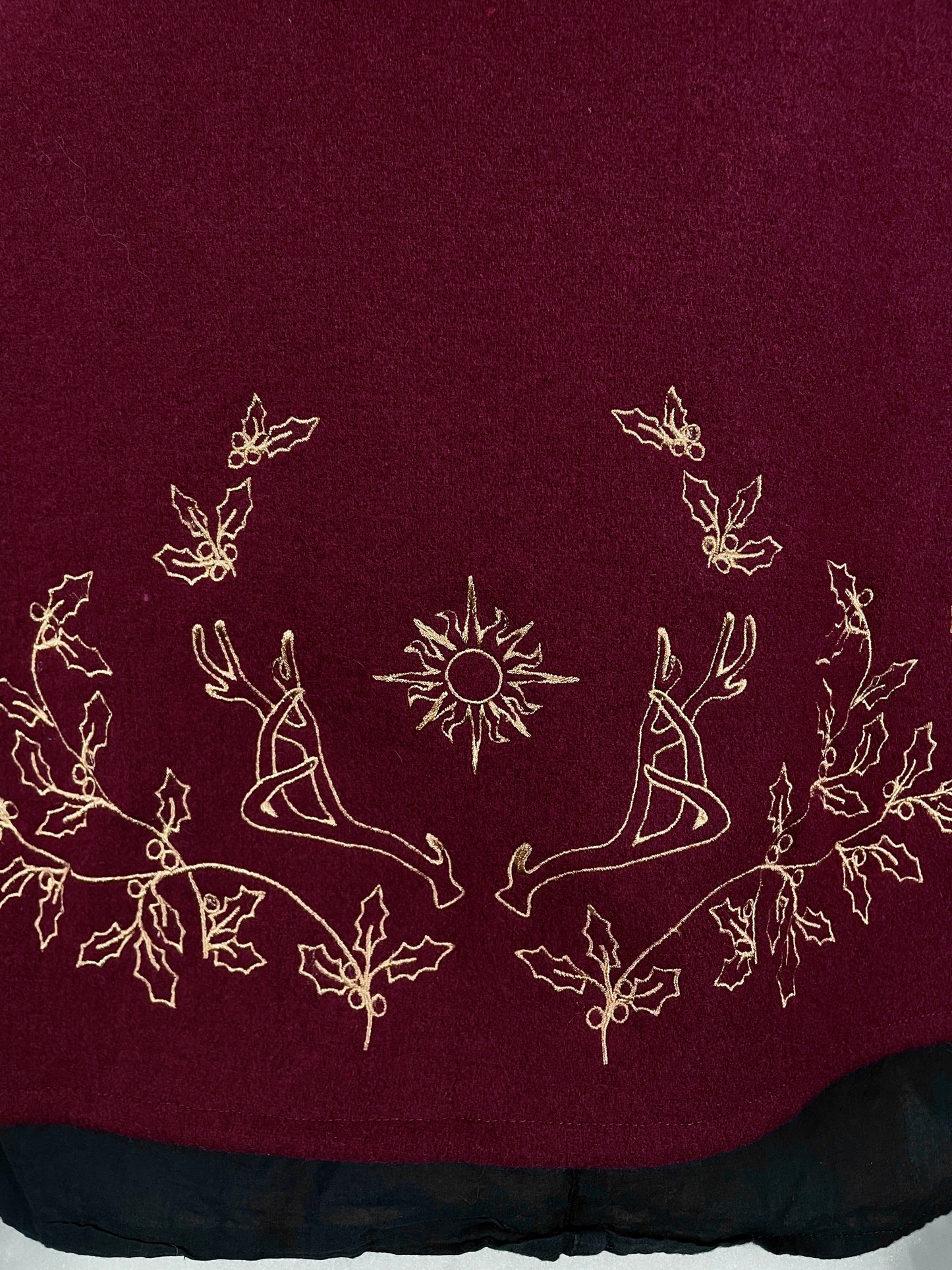 Holly King Red Wool Capelet