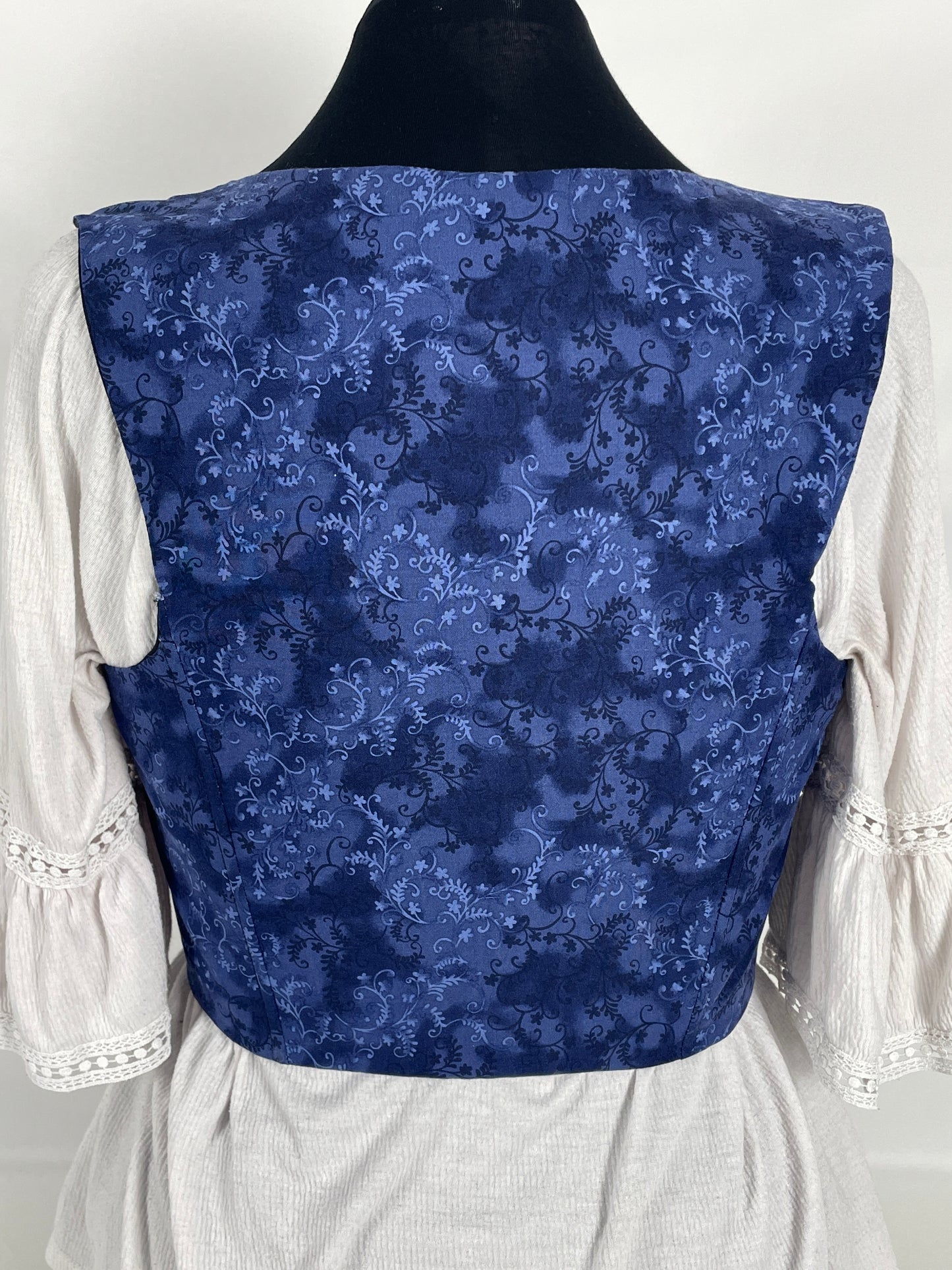 Lunar Embroidered Corset in Blue
