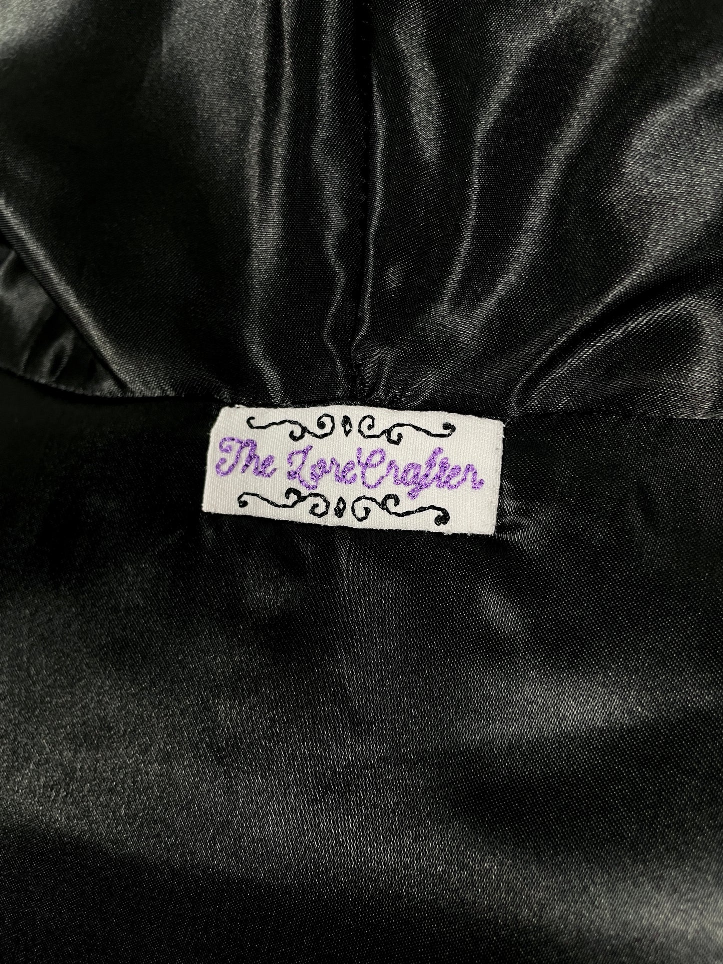 Ravens’ Lament Black Velvet Half-Cloak in Gold