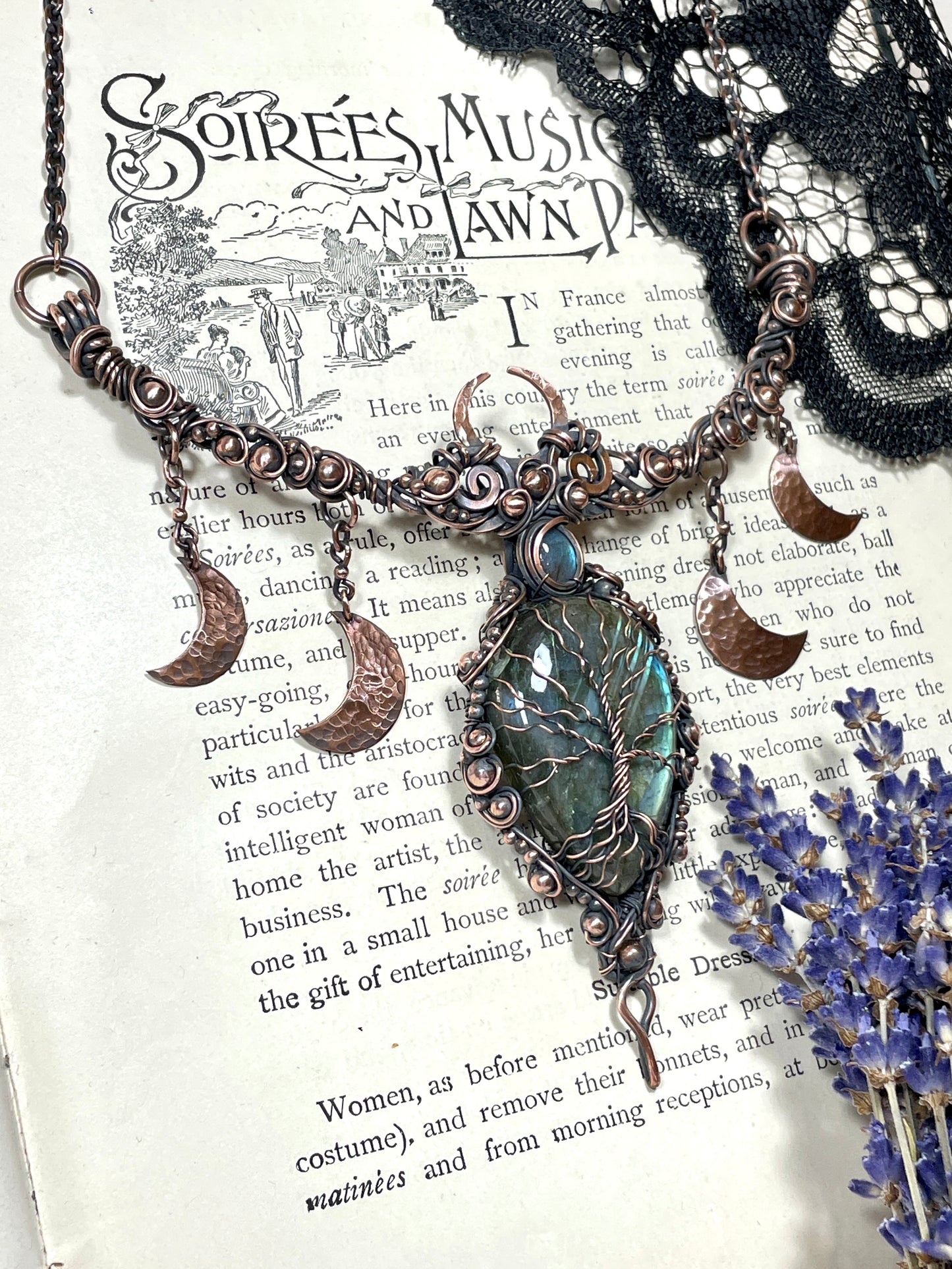 Labradorite Tree of Life Collar in Copper