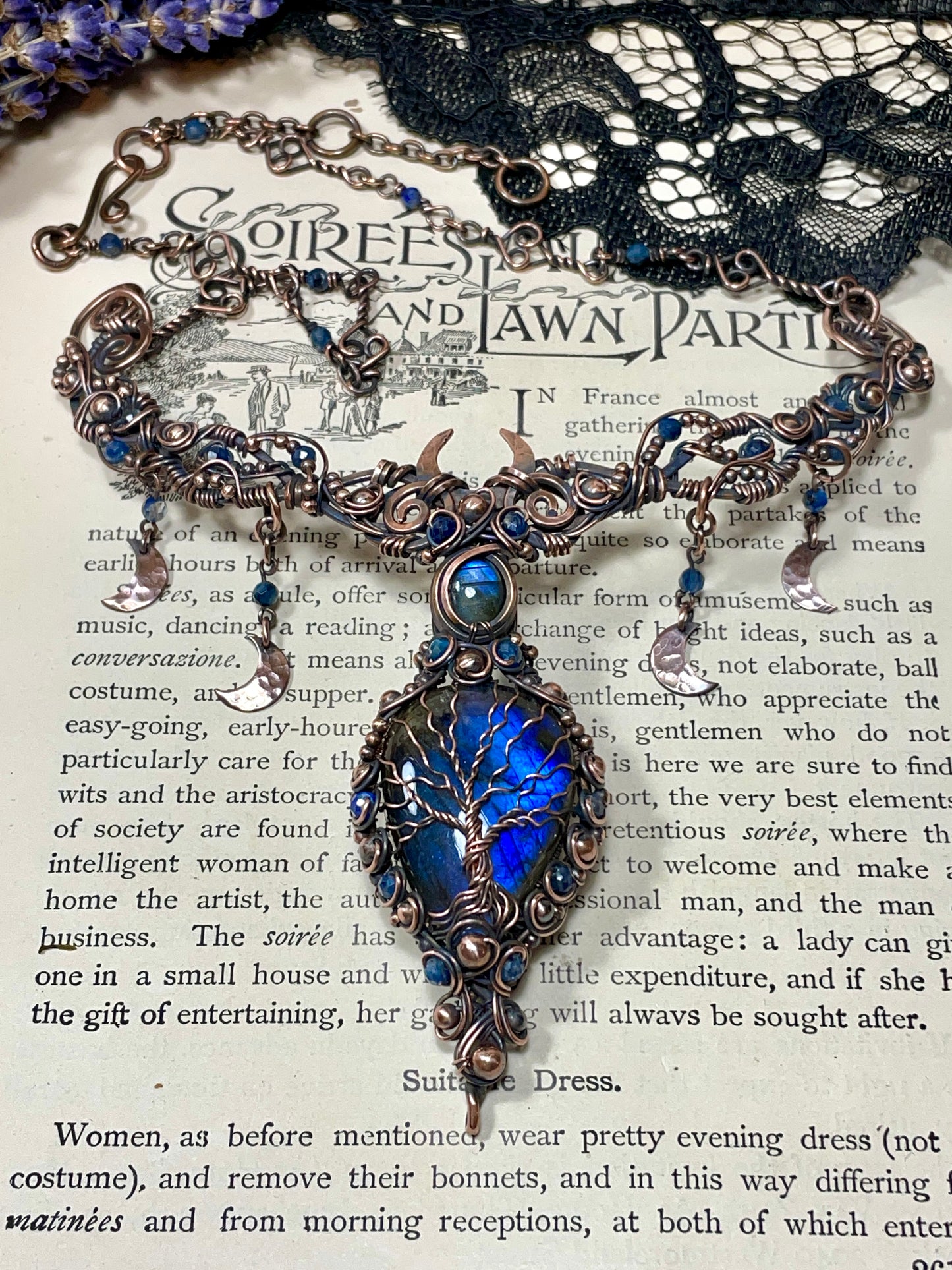 Labradorite Tree of Life Collar in Copper