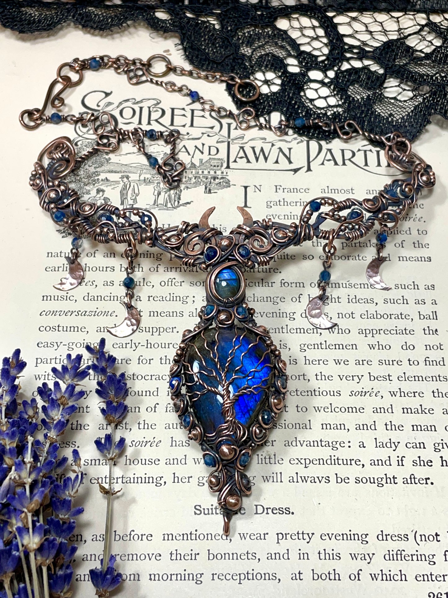 Labradorite Tree of Life Collar in Copper