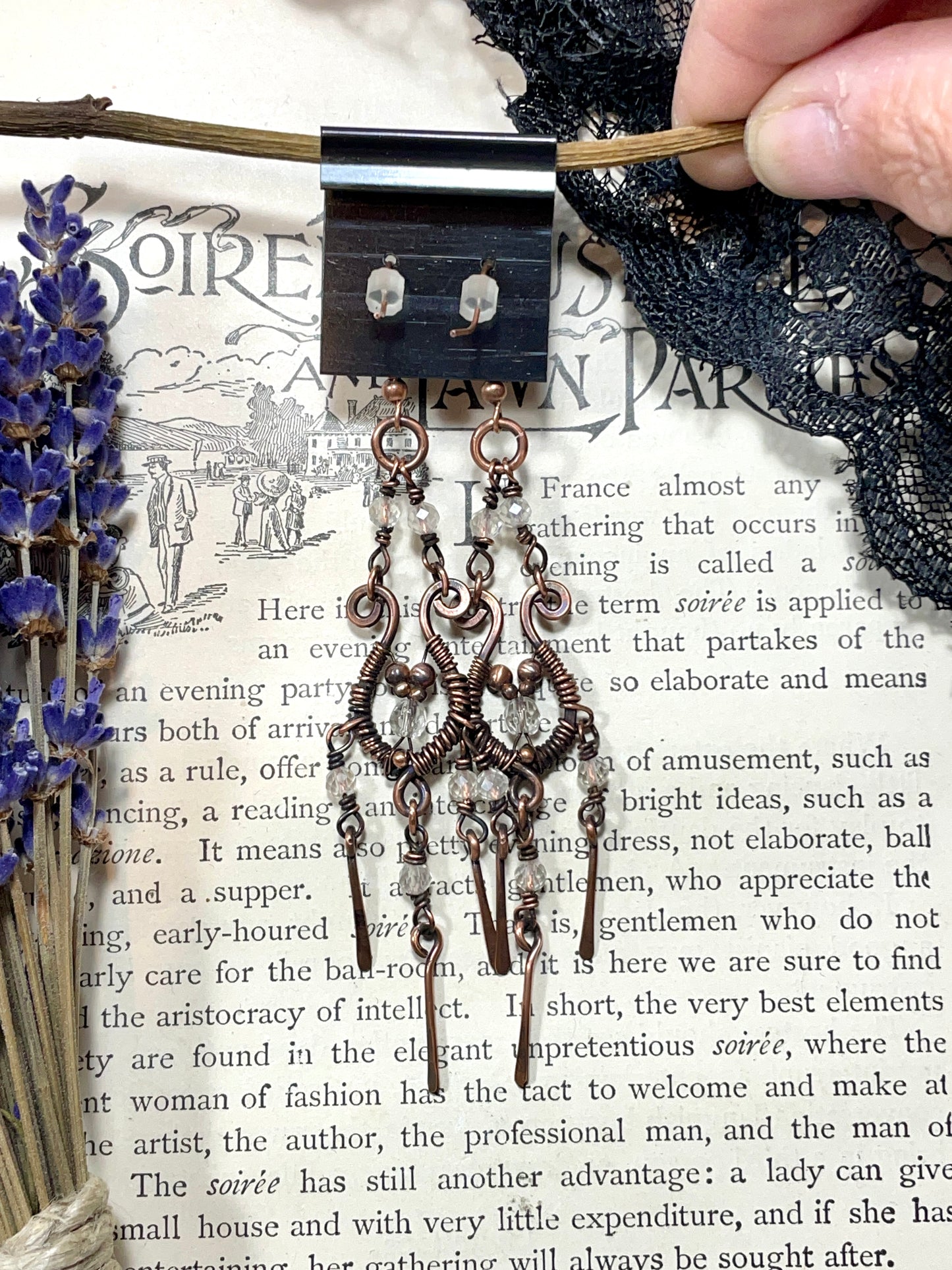 Quartz Earrings in Copper (Copy)