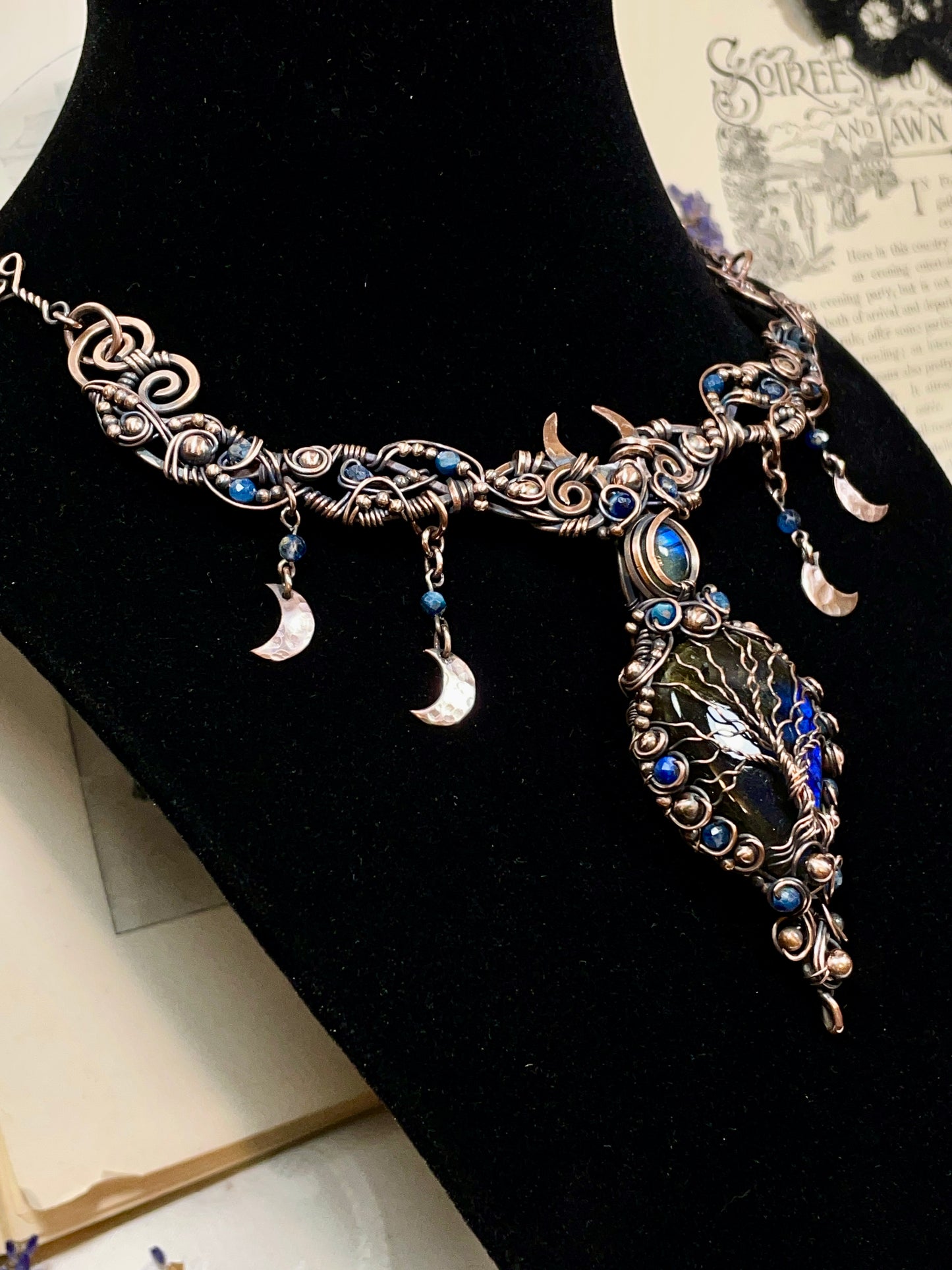 Labradorite Tree of Life Collar in Copper
