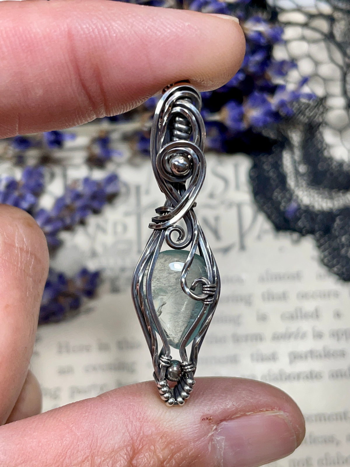 Aquamarine Pendant in Sterling Silver