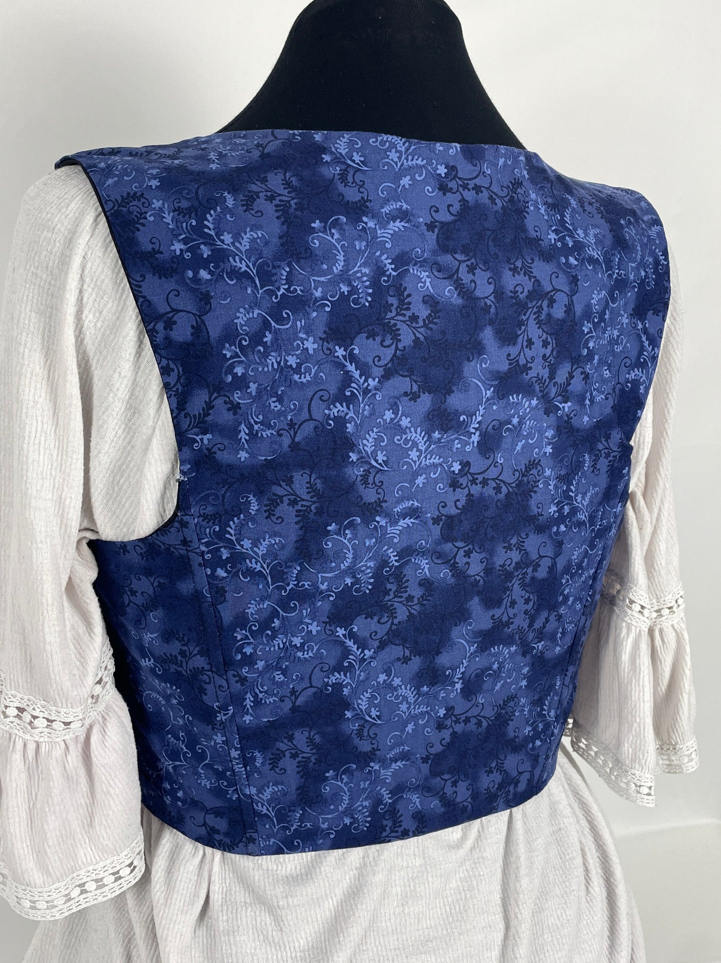 Lunar Embroidered Corset in Blue