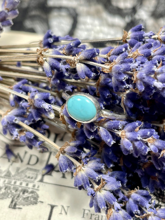 Turquoise Sterling Silver Ring Size 6.5