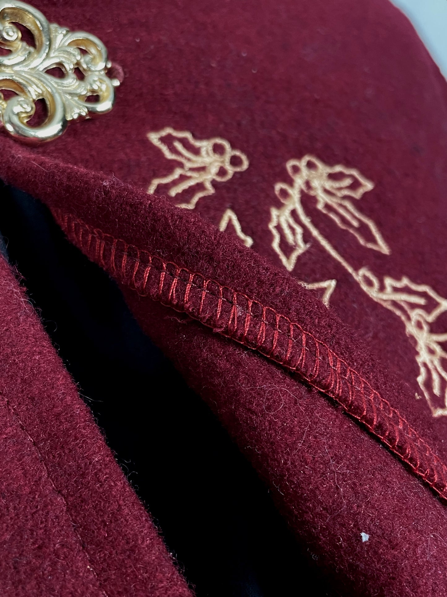 Holly King Red Wool Capelet