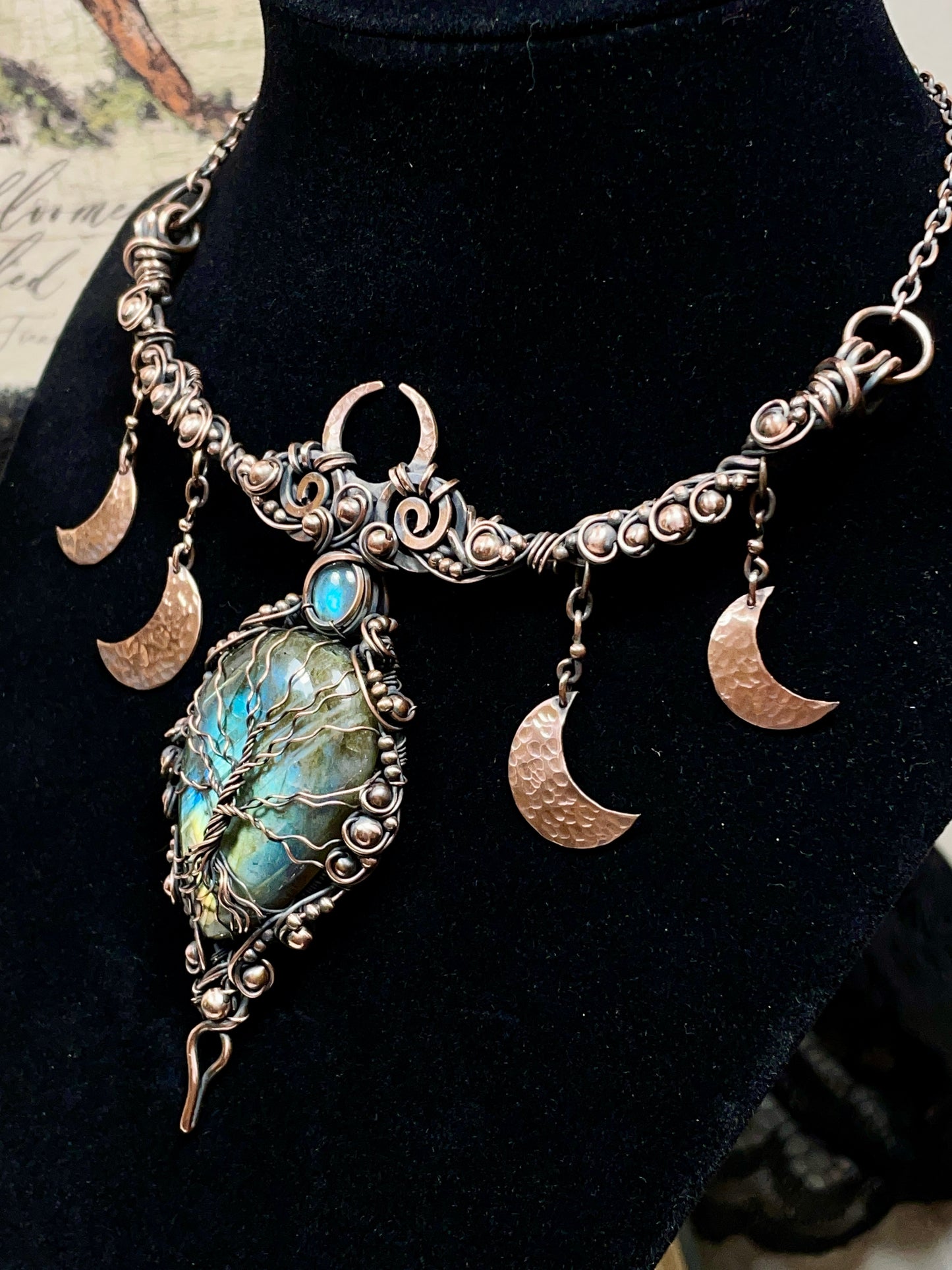 Labradorite Tree of Life Collar in Copper