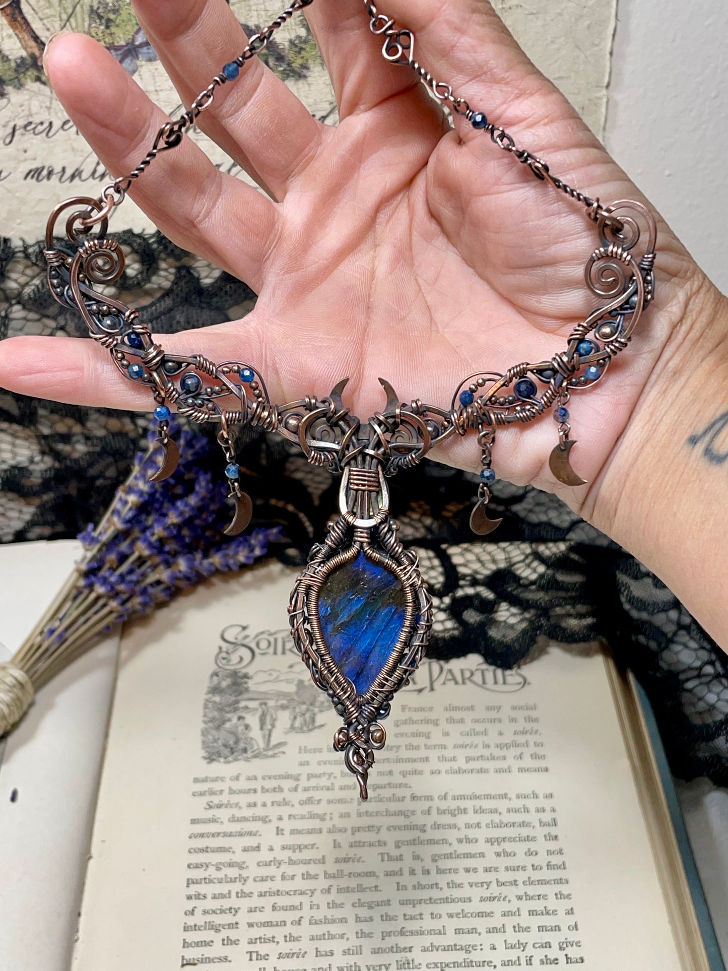 Labradorite Tree of Life Collar in Copper