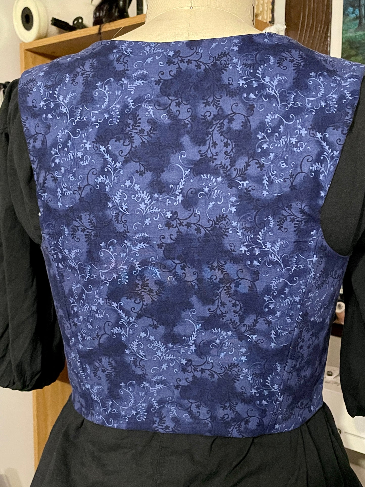 Lunar Embroidered Corset in Blue