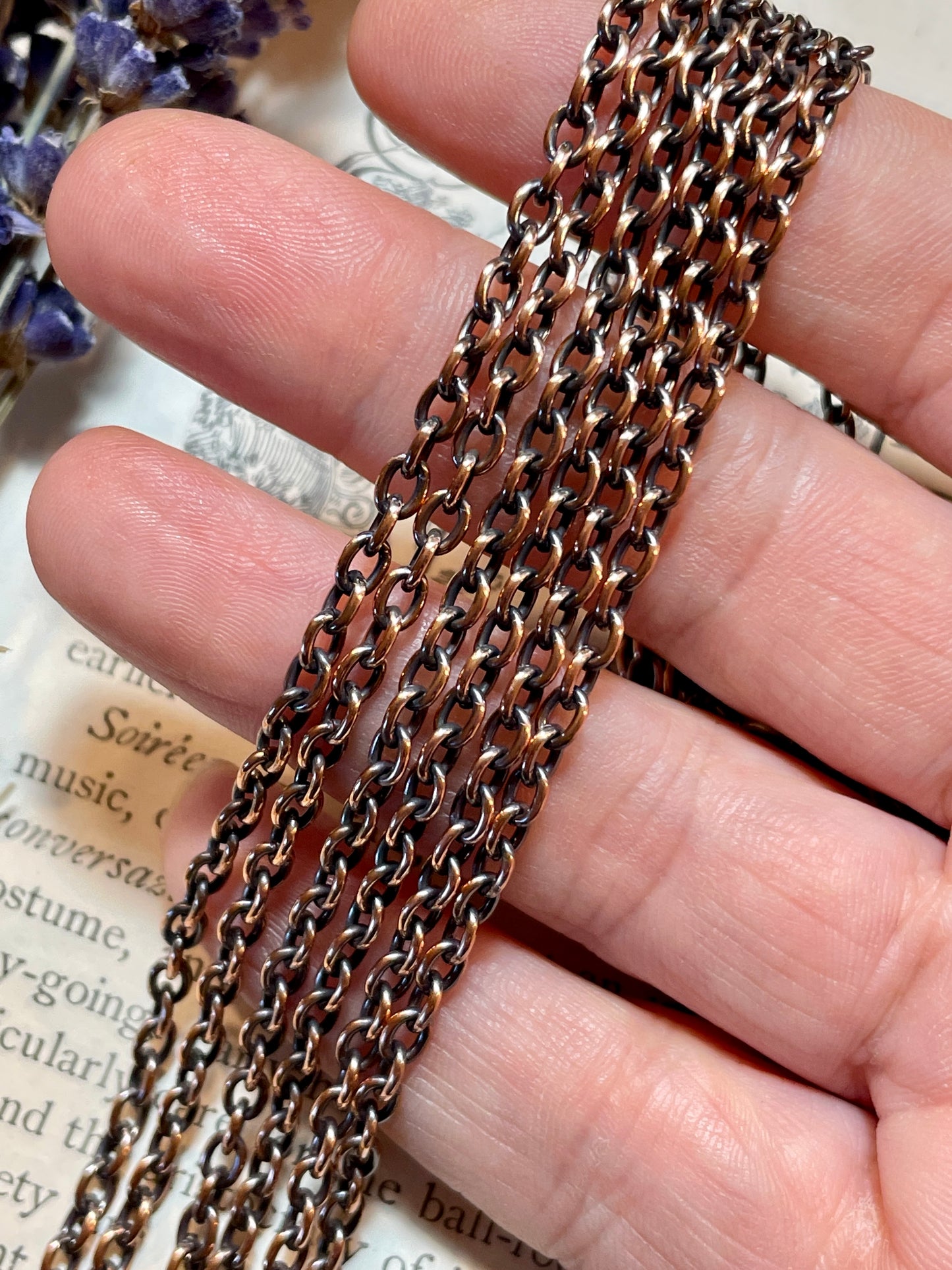 3.2mm Pure Copper Oval Chain