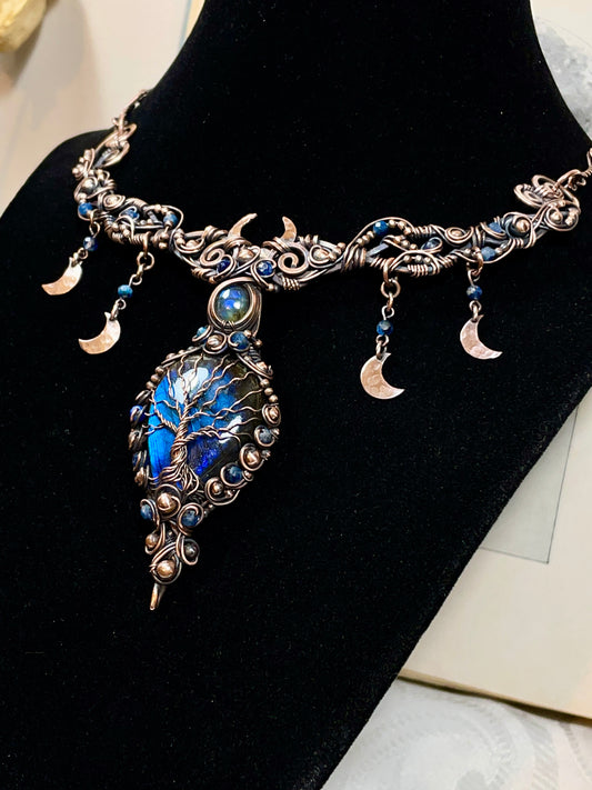 Labradorite Tree of Life Collar in Copper