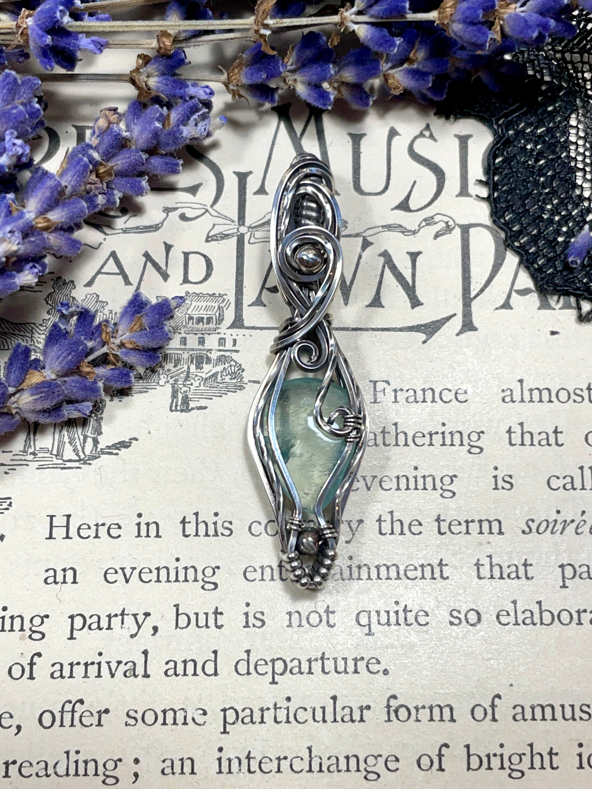Aquamarine Pendant in Sterling Silver