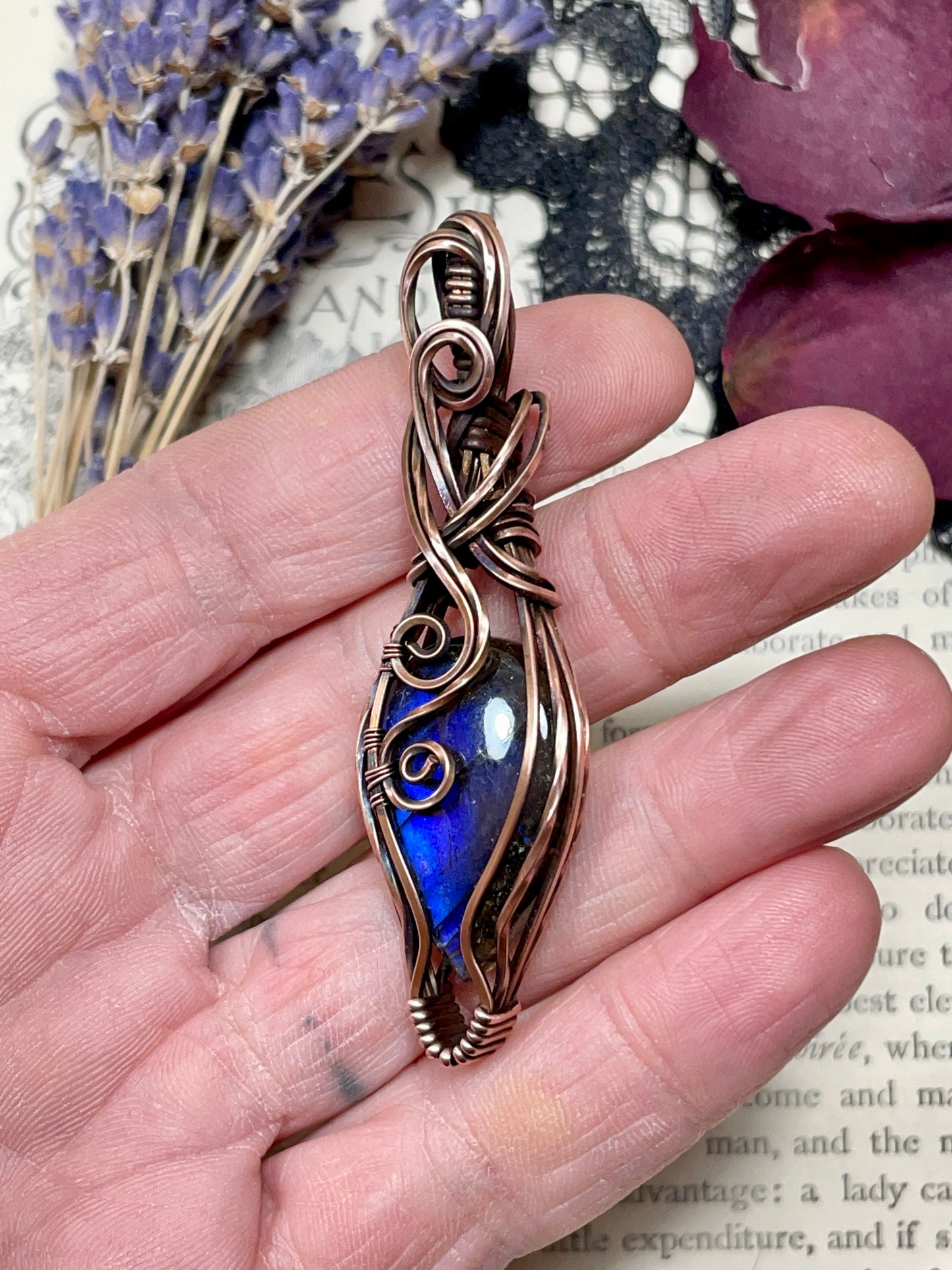 Labradorite Pendant in Copper